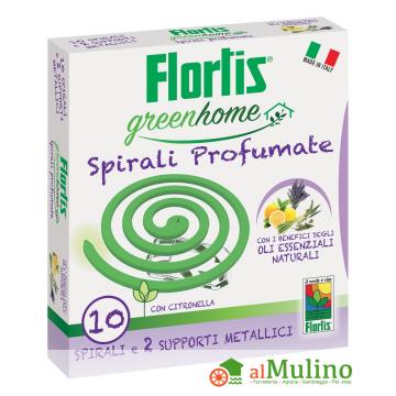  - FLORTIS SPIRALI CITRONELLA GREENHOME PZ.10 BIO